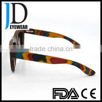 High Quality Colorful Skateboard Wood Retro Style Wooden Sunglasses