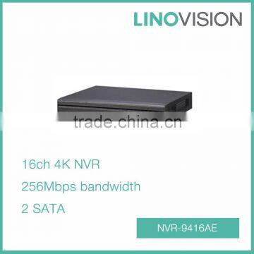 Professional 16CH 1U H.265 4K NVR with 256Mbps Bandwidth , Support P2P