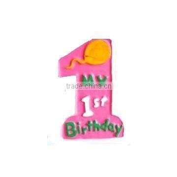 Wholesale My 1ST Birthday Candle Pink KIDS THEMED CANDLES/CAKE DECORATIONS