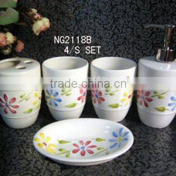 hand-painted dolomite bathroom set