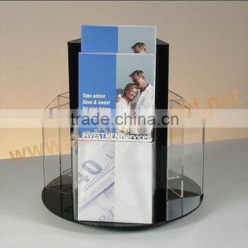 acrylic table top brochure holder for magazine/acrylic flyer holder