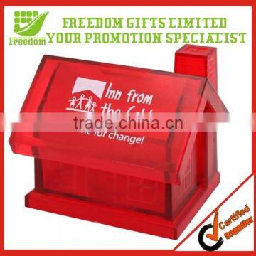 Customized Cheap Plastic House Coin Bank