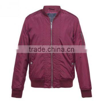 Fashion Wine Red Man Bomber Jacket Wholesale Military Parka