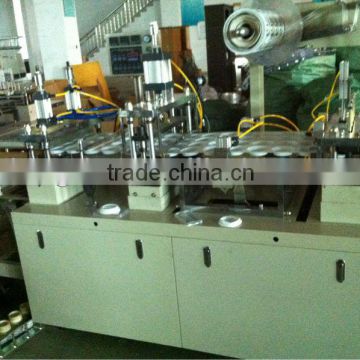 Automatic plastic thermoforming machine for yogurt plastic cups