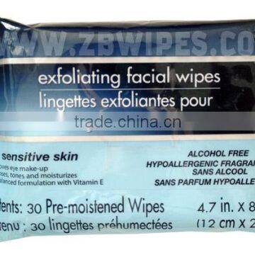 30CT Non Alcohol Feminine Facial Wipes With Vitamin E