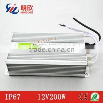 IP67 12v 16.7a 200W 12v led power supply