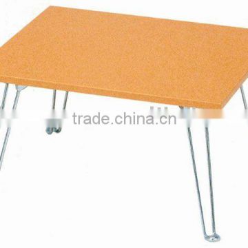 Yellow pvc steel laptop computer table