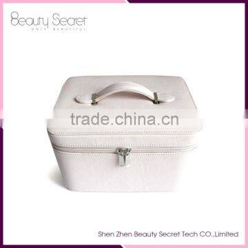 PU material white cosmetic professional makeup bag