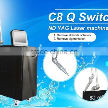 Hori Naevus Removal 2017 C8 Q Switch Nd Yag Laser Tattoo Removal / Freckle Removal Machine Q Switched Nd Yag Laser Tattoo Removal Machine