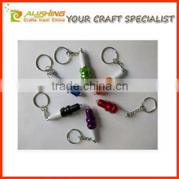 Wholesale Auto Draler Car Parts key chains/Atuo metal keychains for the LED Spark Plug keychains colorful