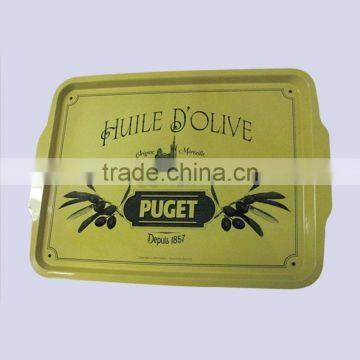 high quality tin dishes and plates big / large dinner plates for restaurant metal food tray