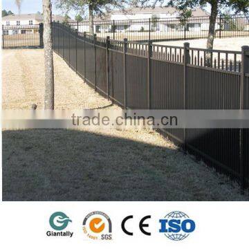 black aluminum fence