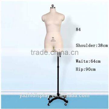 lifesize female fabric covered mannequins for clothing design