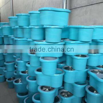 Telescopic Stainless Steel Rolling Magic Spin Mop Plus Bucket 2 Replace Mop Heads photo-2