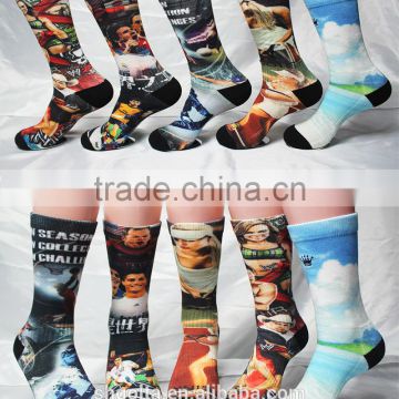 3D sublimation printing sock/adult 3d slipper socks