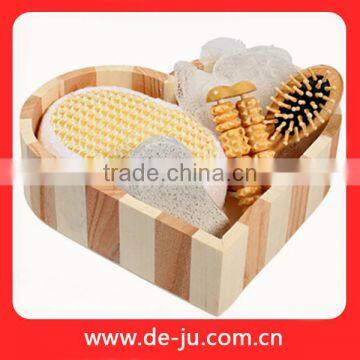 Wooden Spa Six Pumice Stone Bath Set Chinese Home Spa Gift