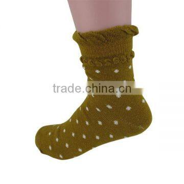 Rabbit Lace Trimming Dot Sex Women Microfiber Socks photo-4