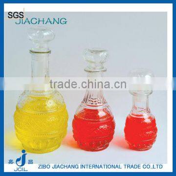 glass rum liquior alcohol wine bottle with sealing glass cap