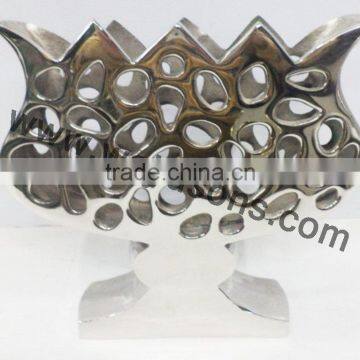 Antique Metal Aluminium Vase With Free Standing photo-6