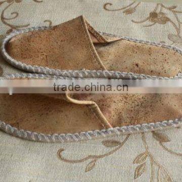 3D decoration new arrive nature cork slipper