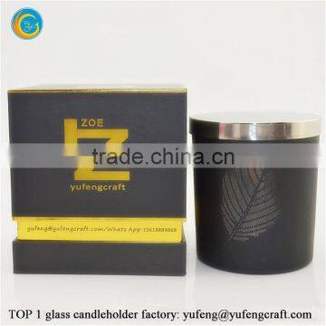 Containers for candles glass candle jars with gift box packing