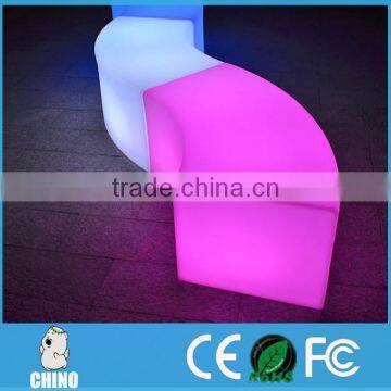 China Manufactuer RGB glowing snake long LED Bench Seat