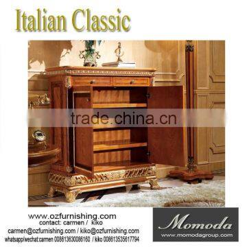 YB62 Luxury Antique Solid Wood Italian Style Night Stand Bed Side Table for Bedroom Furniture photo-4