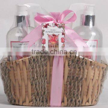 5 PCS BATH SET W/SEAGRASS BASKET