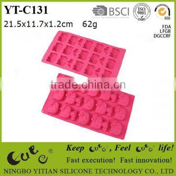 silicone cute chocolate mould with kitty cat shape
