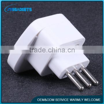 China suppliers 10/16A white universal plug travel adapter for italy