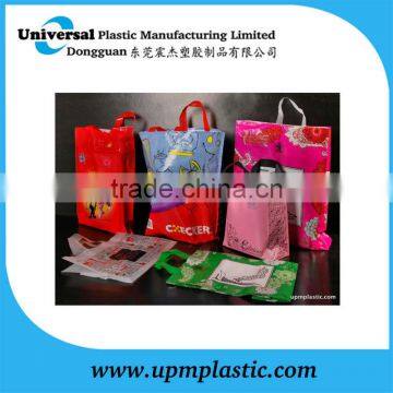 Colorful soft flexi loop handle plastic bag for shopping