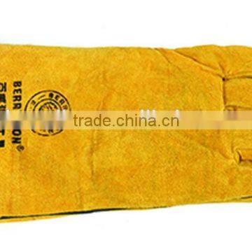 Long sleeves anti-heat safety welding gloves, long protective cow split protective gloves