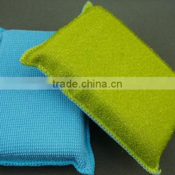 2 different function side Microfiber Kitchen cleaning sponge