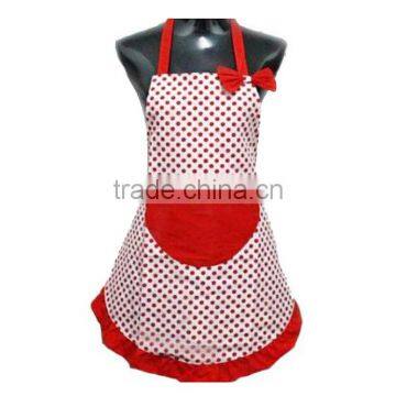 New Cute BowKnot Kitchen Restaurant Cooking Aprons With Pocket for Women