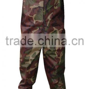 nylon pvc camo fishing chest wader