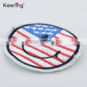 Fancy American Smiley Face Embroidery Patch Custom WEF-026 photo-2