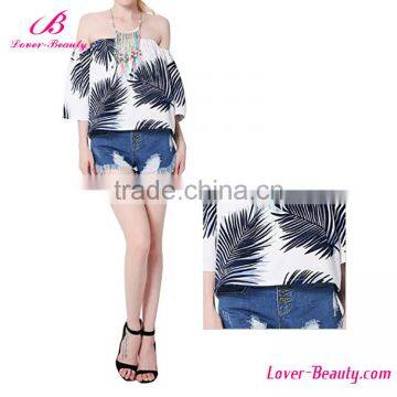 Hot Red Off Shoulder Summer Satin Women Designs Blouse photo-2