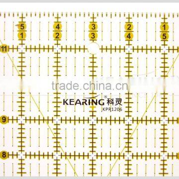 Kearing Pro 12*6 Inches Acrylic Fabric Patchwork Quilting Ruler With Grid Scale Angle for Sewing Dressmaking#KPR1206 photo-2