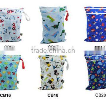 Double zipper waterproof maternity bag cloth diaper wet bag