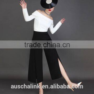 personalized high quality girls casual loose wide leg pants