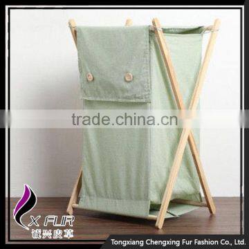 Unique Foldable Cotton Linen Washing Clothes Laundry Basket Bag Hamper Storage