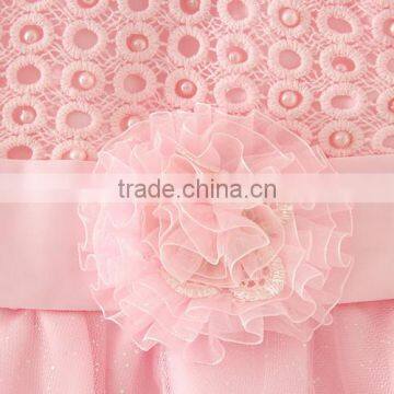 Best Selling India and Pakistan Clothing Child Pink Flower Wedding Dress Vintage Sweet Girl Party Dresses photo-5
