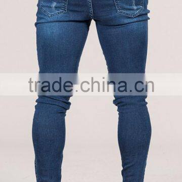 2016 New Design Destoryed Denim Jeans Pants for Man Crushed Jeans Tight Jeans photo-3