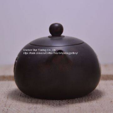 Snake Design Handmade Cermaic Tea Pot Kung Fu Teapots Qinzhou Nixing photo-2