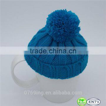 Custom Pom-Pom Knit Hat Decoration Mini Hat Funny Knit Winter Hats