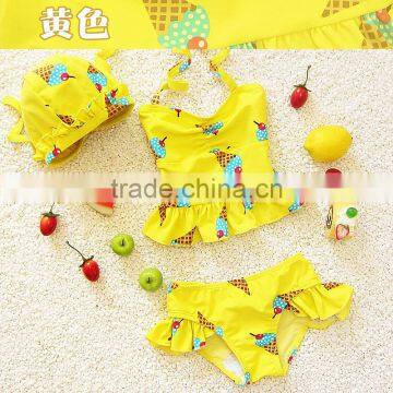 S31353W Factory Wholesale Girls Strap Bikini Swimwear With Flounce photo-2