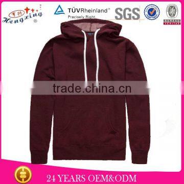 wholesale plain hoodie jackets/ custom design 100% cotton plain hoodie