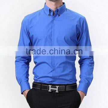 Stylish high collar shirts for men fancy sky blue shirts for men