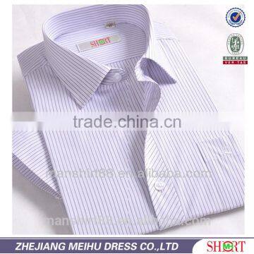 stripe mens regular fit high end custom casual short sleeve shirt