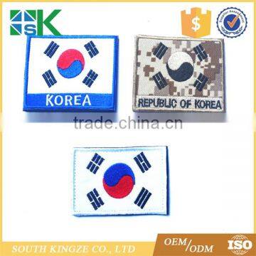 Korea used clothing Iron On Country Flag Embroidered Patch